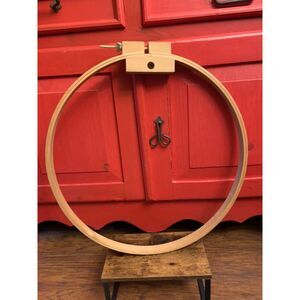 HUGE 22" Vintage Embroidery Hoop The Gibbs Manufacturing Co. Caton Ohio  EUC